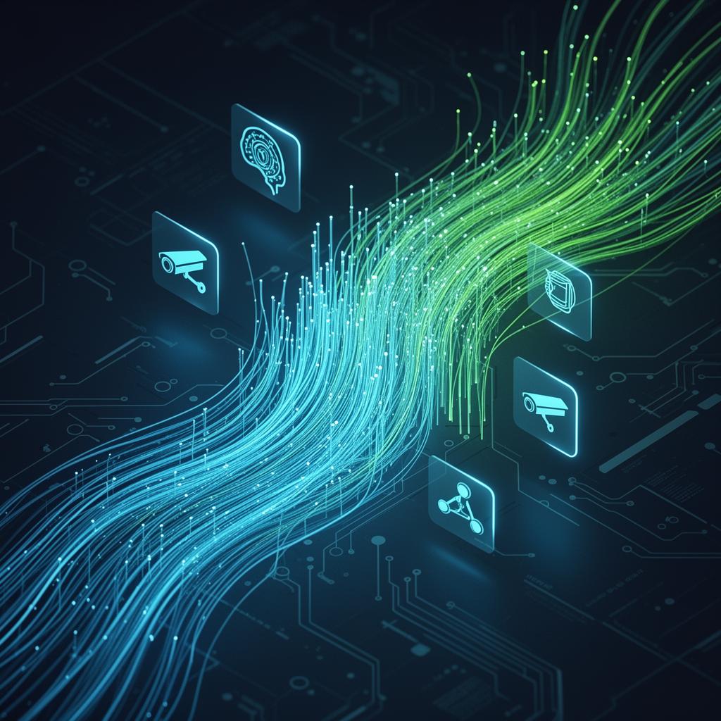Infraestrutura de rede, fibra óptica e segurança eletrônica integradas